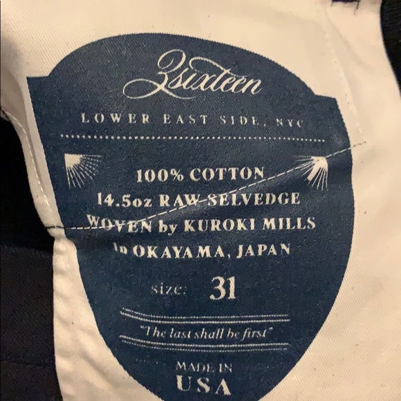 3sixteen CT-120X Taper Shadow Selvedge